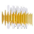 CWI Lighting Cityscape 7 Light Metal Light Wall Sconce in Satin Gold