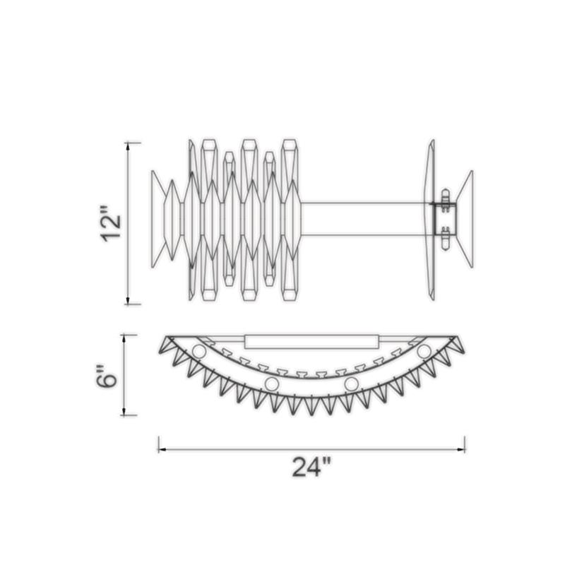 CWI Lighting Cityscape 7 Light Metal Light Wall Sconce in Satin Gold