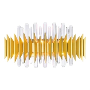 CWI Lighting Cityscape 7 Light Metal Light Wall Sconce in Satin Gold
