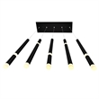 CWI Lighting Flute 5 Light Contemporary Metal LED Chandelier in Black