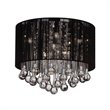 CWI Lighting Water Drop 6 Light Contemporary Metal Flush Mount in Chrome