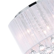 CWI Lighting Water Drop 6 Light Metal Flush Mount with Drum Shade in Chrome