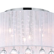 CWI Lighting Water Drop 6 Light Metal Flush Mount with Drum Shade in Chrome