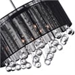 CWI Lighting Water Drop 6 Light Drum Shade Metal Chandelier in Chrome