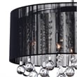 CWI Lighting Water Drop 6 Light Drum Shade Metal Chandelier in Chrome