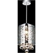 CWI Lighting Eternity 1 Light Drum Shade Metal Mini Pendant in Chrome