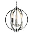 CWI Lighting Abia 3 Light Up Contemporary Metal Mini Pendant in Chrome