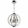 CWI Lighting Abia 4 Light Up Contemporary Metal Chandelier in Chrome