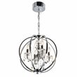 CWI Lighting Abia 4 Light Up Contemporary Metal Chandelier in Chrome