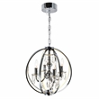 CWI Lighting Abia 4 Light Up Contemporary Metal Chandelier in Chrome