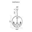 CWI Lighting Abia 8 Light Up Contemporary Metal Chandelier in Chrome