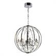 CWI Lighting Abia 8 Light Up Contemporary Metal Chandelier in Chrome