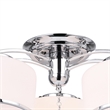 CWI Lighting Frosted 3 Light Drum Shade Metal Flush Mount Light in Chrome
