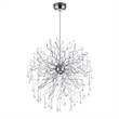 CWI Lighting Cherry Blossom 32 Light Transitional Metal Chandelier in Chrome