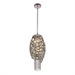 CWI Lighting Victoria 2 Light Drum Shade Metal Mini Pendant in Chrome