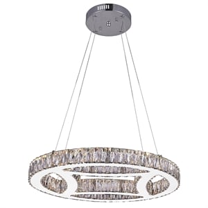 CWI Lighting Beyond Transitional Metal LED Chandelier in Chrome