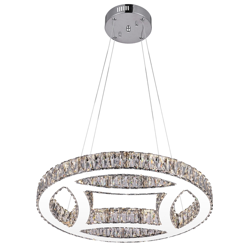 CWI Lighting Beyond Transitional Metal LED Chandelier in Chrome