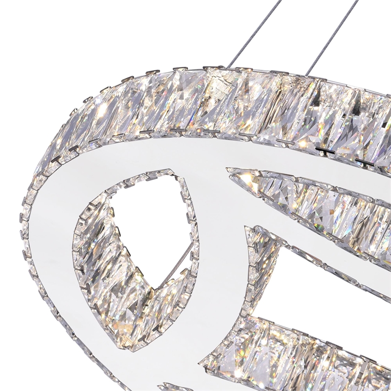 CWI Lighting Beyond Transitional Metal LED Chandelier in Chrome