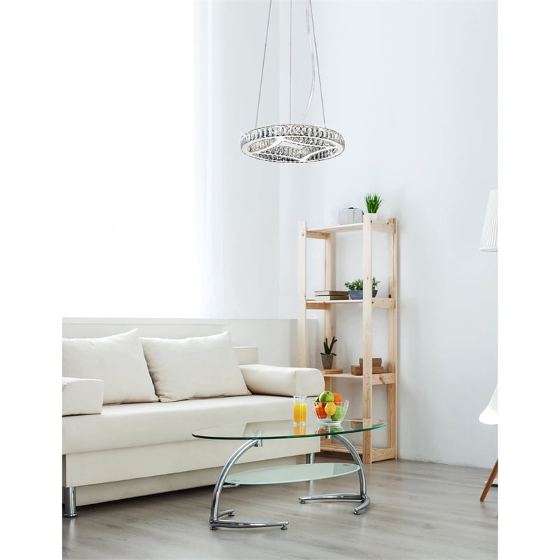CWI Lighting Beyond Transitional Metal LED Chandelier in Chrome
