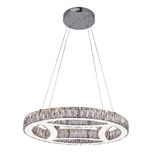 CWI Lighting Beyond Transitional Metal LED Chandelier in Chrome
