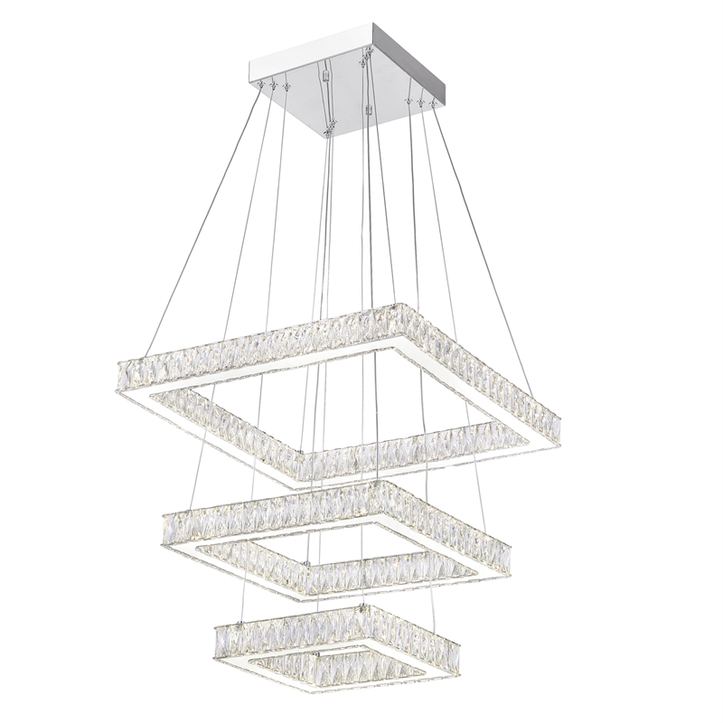 CWI Lighting Florence 2Transitional Metal LED Chandelier in Chrome
