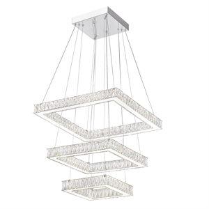 CWI Lighting Florence 2Transitional Metal LED Chandelier in Chrome