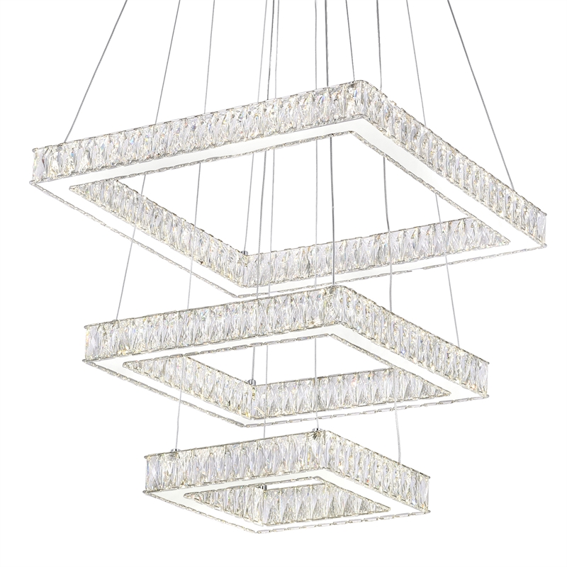 CWI Lighting Florence 2Transitional Metal LED Chandelier in Chrome