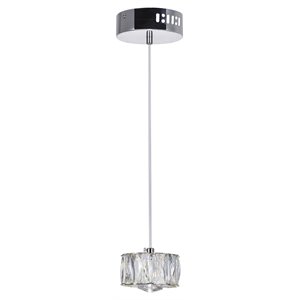 CWI Lighting Milan Contemporary Metal LED Mini Pendant in Chrome