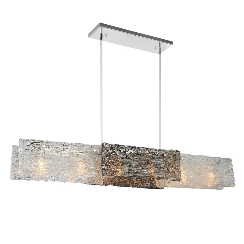 CWI Lighting Wilma 6 Light Down Contemporary Metal Chandelier in Chrome