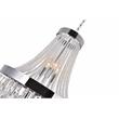 CWI Lighting Vast 6 Light Transitional Metal Chandelier in Chrome