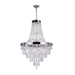 CWI Lighting Vast17 Light Down Metal Chandelier with Dimmer in Chrome