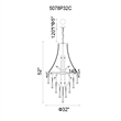 CWI Lighting Vast17 Light Down Metal Chandelier with Dimmer in Chrome