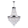 CWI Lighting Vast17 Light Down Metal Chandelier with Dimmer in Chrome