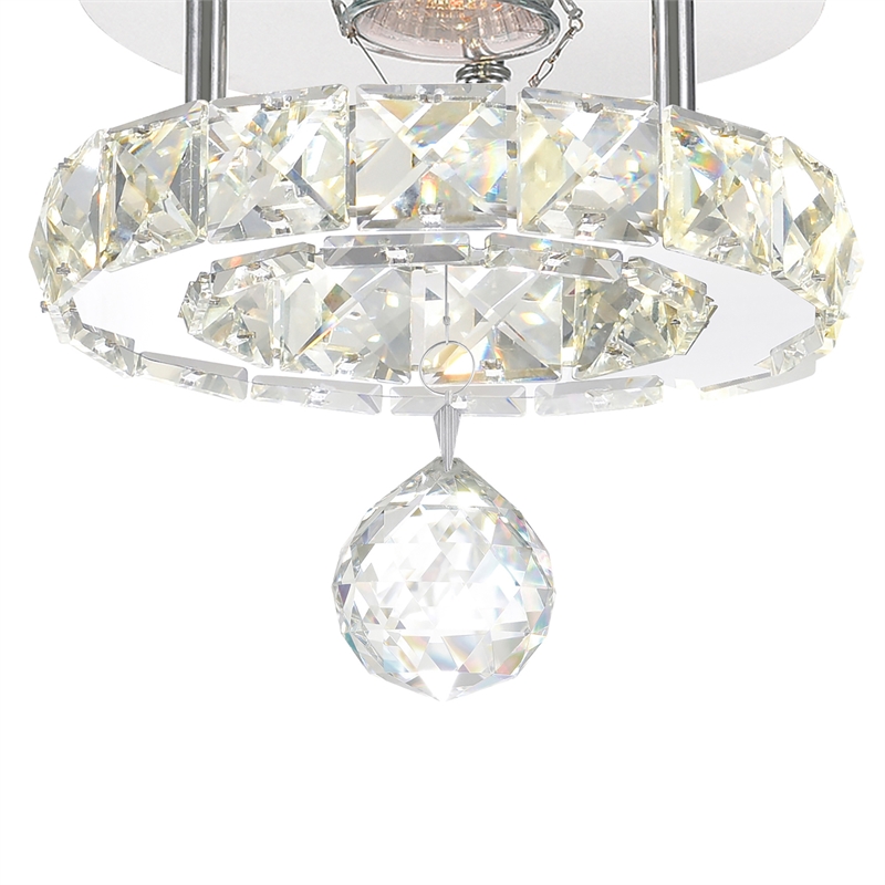 CWI Lighting Ring Transitional Metal LED Flush Mount in Chrome