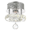 CWI Lighting Ring Transitional Metal LED Flush Mount in Chrome