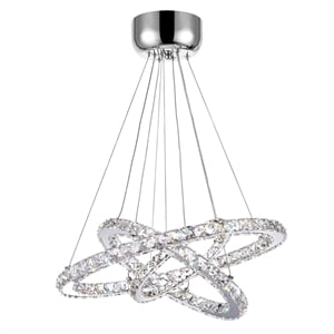 CWI Lighting RingTransitional Metal LED Chandelier in Chrome