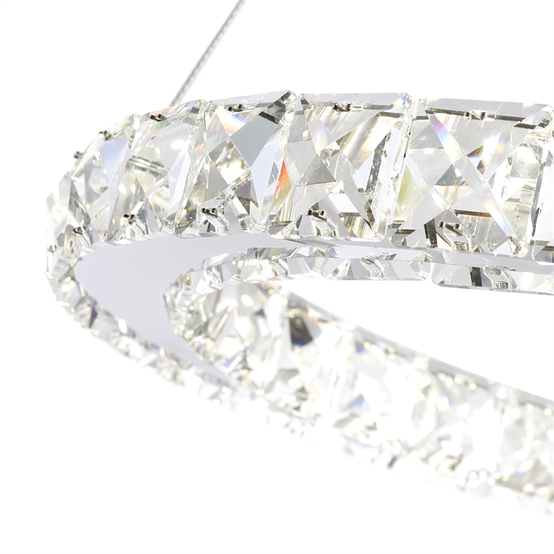 CWI Lighting RingTransitional Metal LED Chandelier in Chrome
