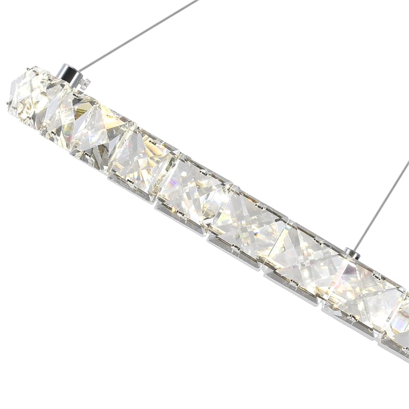 CWI Lighting RingTransitional Metal LED Chandelier in Chrome