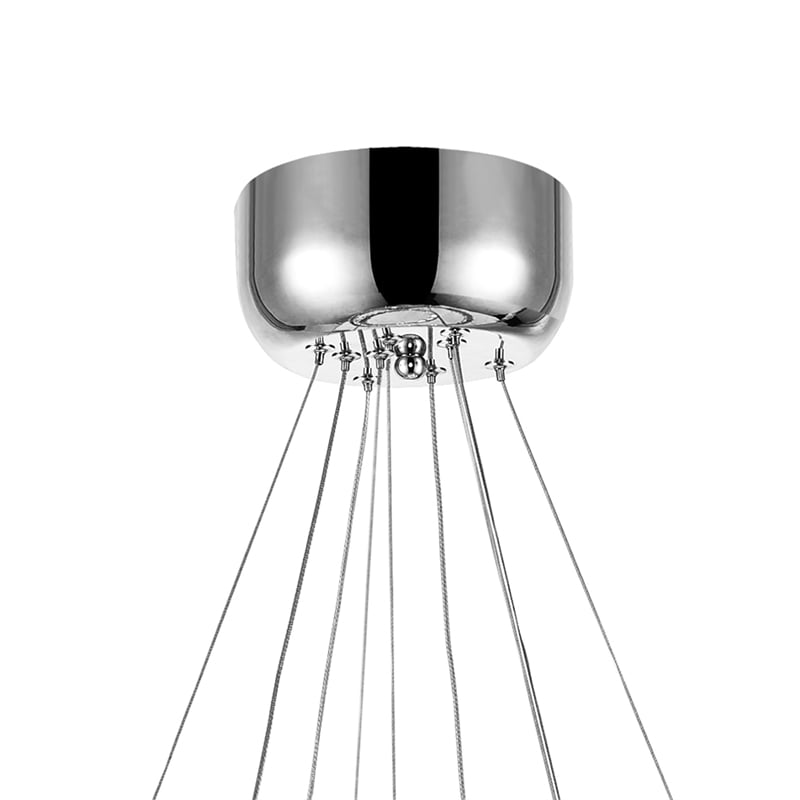 CWI Lighting RingTransitional Metal LED Chandelier in Chrome