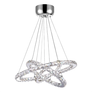 CWI Lighting RingTransitional Metal LED Chandelier in Chrome