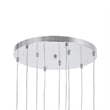 CWI Lighting Extended 9 Light Transitional Metal Pendant in Chrome