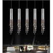 CWI Lighting Extended 5 Light Transitional Metal Pendant in Chrome