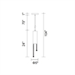 CWI Lighting Extended 1 Light Down Transitional Metal Mini Pendant in Chrome