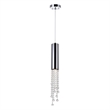 CWI Lighting Extended 1 Light Down Transitional Metal Mini Pendant in Chrome