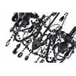 CWI Lighting Keen 6 Light Up Contemporary Metal Chandelier in Black