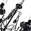 CWI Lighting Keen9 Light Up Contemporary Metal Chandelier in Black