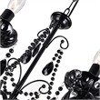 CWI Lighting Keen9 Light Up Contemporary Metal Chandelier in Black