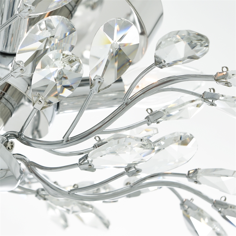 CWI Lighting Ivy 3 Light Drum Shade Metal Flush Mount in Chrome