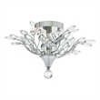 CWI Lighting Ivy 3 Light Drum Shade Metal Flush Mount in Chrome