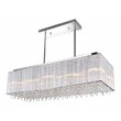 CWI Lighting Spring Morning10 Light Drum Shade Metal Chandelier in Chrome